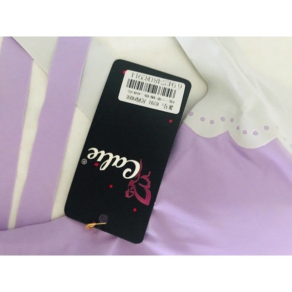 Calie | Youth Girls Bralette Bra Size S Purple Padded Criss Cross Stretch Cutout - Picture 6 of 6